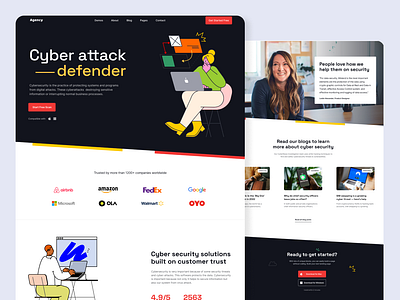 Agency- Cyber Security Landing Page design