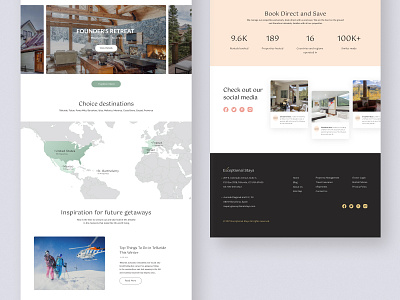 Homepage Design for Luxury Rental Property clean clean website design modern property rent rental travel ui