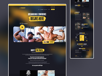 THRSTapp - landing page for fitness app design landing landingpage modern ui ux web www