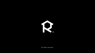 Logo Symbol R + House Modern and Minimalist architect brand branding construction engineer graphic design house logo r