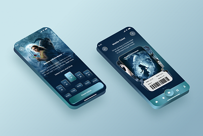 Movie tickets booking | Mobile app app apple beauty and the beast blue design fairy tales ios mobile app stylish ui ux web