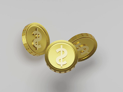 Golden coins 3d app graphic design motion graphics