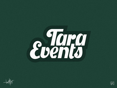 Tara Events animation calligraphy design dribbble illustration lettering lettermark logo motion reveal sticker type typography wacom