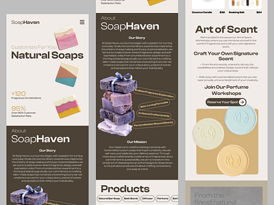 Soap Haven Mobile Responsive Landing Page beauty ecommerce homepage interface landing page landingpage minimalist mobile mobile responsives mock up modern natural responsive responsive design responsives services soap ui ui ux website