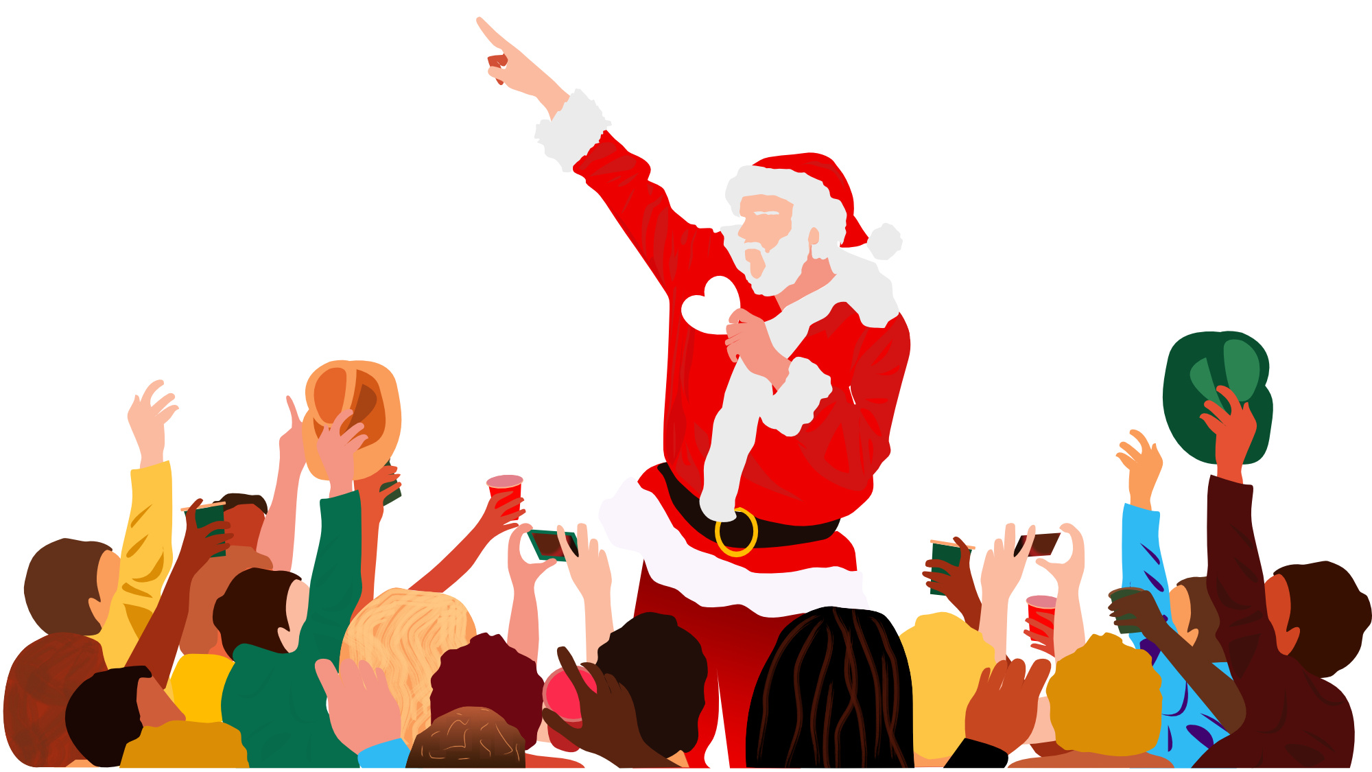 Merry Christmas & Happy New Year christmas gift graphic design illustration new year people present vector xmas
