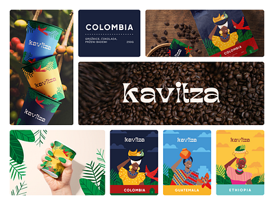 Branding & Packaging for Kavitza coffee brand brand design branding coffee coffee brand graphic design identity identity design label design logo logo design packaging