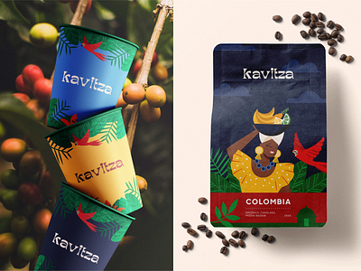 Logo & Brand design for Kavitza coffee brand brand design branding coffee coffee brand design graphic design identity identity design logo logo design packaging