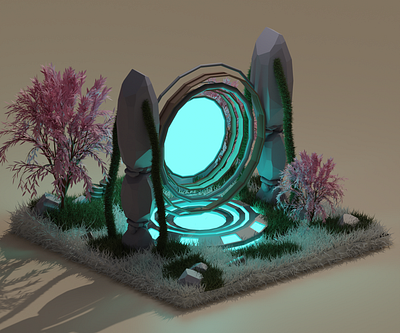 Portal 3d blender blender3d design geometric graphic design portal scene