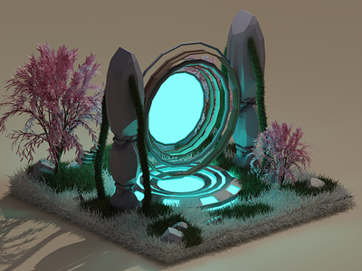Portal 3d blender blender3d design geometric graphic design portal scene