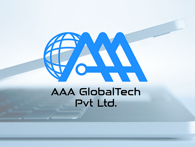 AAA GlobalTech Logo Design branding design illustration logo vector