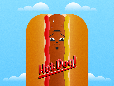 Hot Dog! bbq hotdog illustraion illustration illustration art illustration digital illustrations minimalist seattle summer