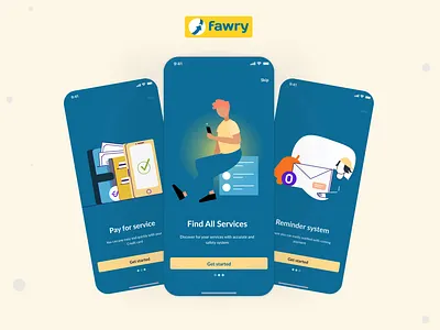 My Fawry onboarding design mobiel app ui ux