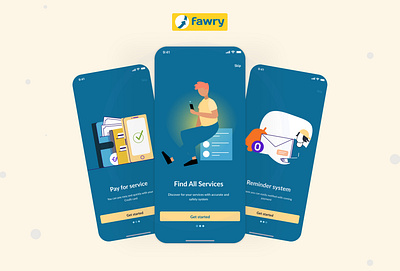 My Fawry onboarding design mobiel app ui ux