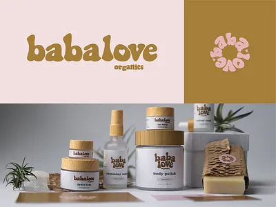 babalove organics. babalove branding brown custom lettering custom logo custom packaging design hand lettering lettering logo logotype love moniker organic skincare packaging packaging design pink skincare virgo wordmark