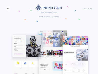 Infinity Art Website app art branding design graphic design nft presentation ui ui ux ux visual design website