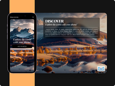 DISCOVER - Explore the world with your phone! 3d app branding design graphic design illustration logo motion graphics ui