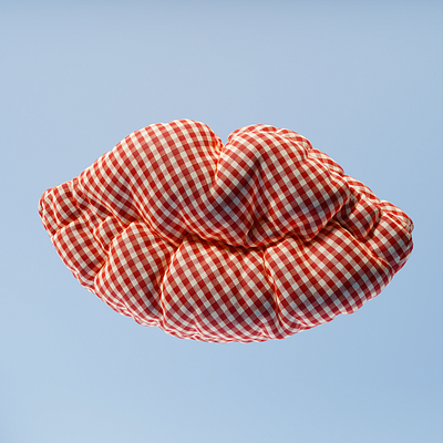 3D Lip Shaped Pillow 3d blender cycles lips pillow