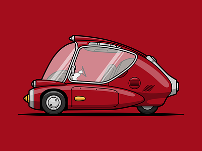 Zip Car Illustration car illustration cartoon cartoon car design illustration lineart vector