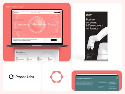 Proone Labs ai ai engineering ai logo animation animation logo biotech biotechnology branding card design interfacedesign labs logo mark motion graphics product design uiuxdesign