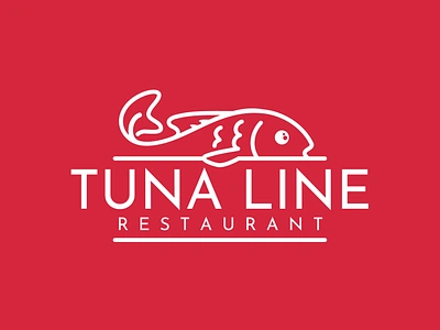 Logo for TUNA LINE RESTAURANT branding design graphic design illustration logo minimal typography vector