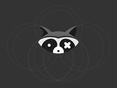 Trash Panda - Blue Print animal blueprint brand mark design grunge identity line logo raccoon symbol trash wireframe