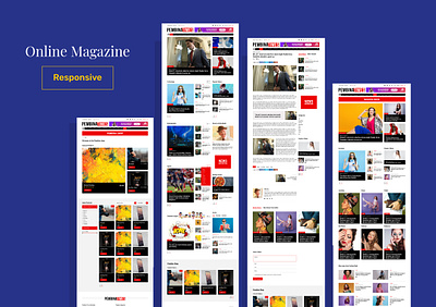 Online Magazine branding design graphic design responsive typography ui ux website