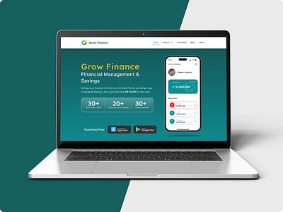 Landing Page - Fintech FINANCIAL MANAGEMENT app branding design ui ui de uiux ux