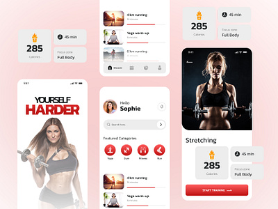 Fitness App Design android app app design app designer calorie app classic app dashboard apap design dumbell app fitness app fitness application goal app homepage mobile app mobile app design plan app plant app running app ui app workout app