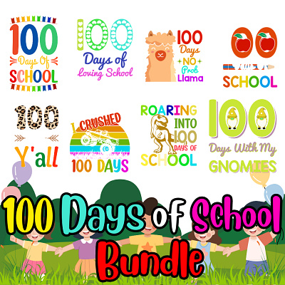 100 Days of School Bundle back to school design graphic design illustration teaching