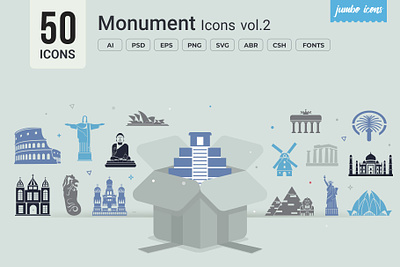 Monument Glyph Icon V2 design graphics readytouse vector
