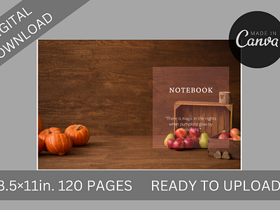 PUMPKIN THEMED KDP LINED PAPER INTERIOR+COVER, LOW CONTENT BOOK branding design graphic design illustration kindle direct pub logo typography ui ux vector