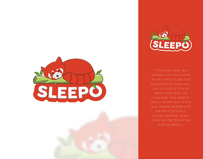 Sleeping Red Panda Logo Design applogo branding comfort logo creative logo design graphic design illustration logo logo design logodesign logoinspire logos modern logo panda logo red panda logo sleeping logo sleepo