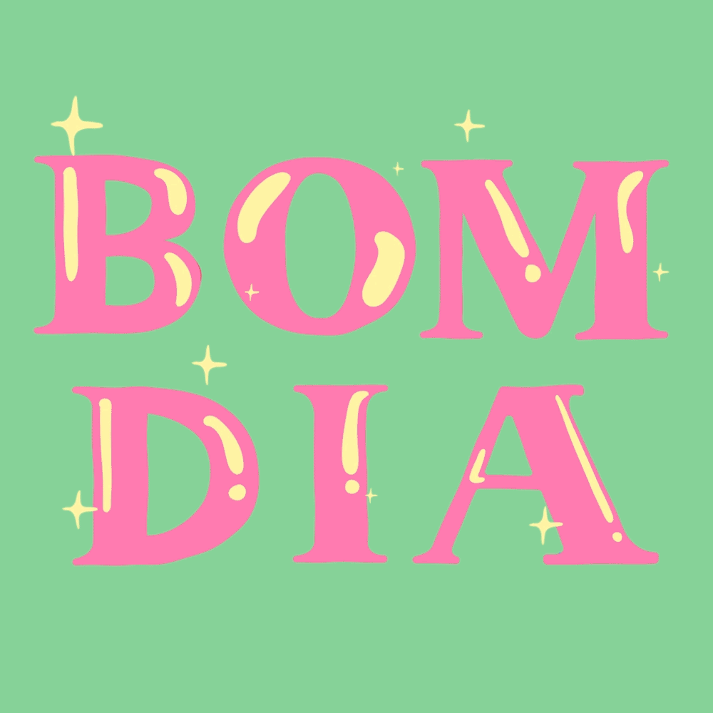 Bom dia { {type animation • gif} 2danimation aftereffects animation branding design gif illustration logo motion graphics type typeanimation