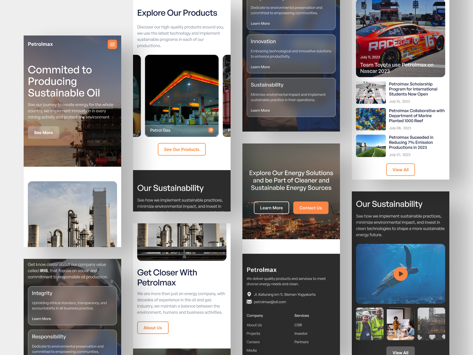 Petrolmax - Oil Company Profile Responsive branding clean company company branding company website csr energy gas gas company landing page mobile design oil oil company petrol petroleum responsive sustainability ui web design website