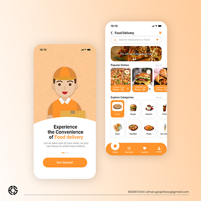 Food App Ui/Ux design graphic design illustration ui uiux ux