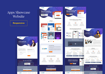 Apps Showcase Landing Page branding design graphic design responsive ui ux website