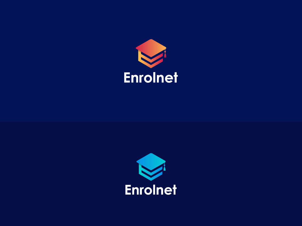 A Gradient Educational Logo Design Based on Cap + E Modern by GraphiX