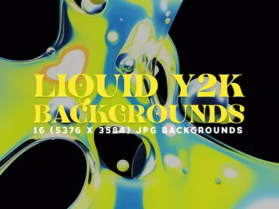 16 Liquid Green and Black Y2K Backgrounds 2000s abstract aesthetic artistic backgrounds black blue bubbles digital fusion future green liquid mesmerizing modern nostalgia patterns retro vibrant y2k