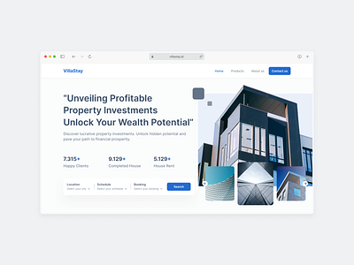 Real Estate Landing Page clean design minimalist real estate ui user interface ux website