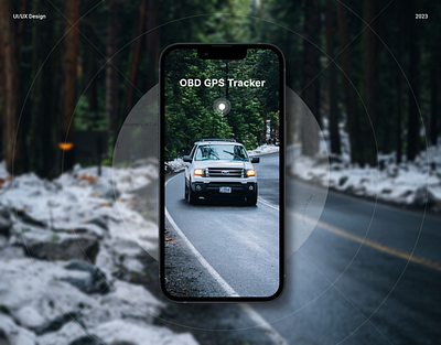 OBD GPS Tracker app branding car design devise gps graphic design interface logo mobile ui ux web web design website