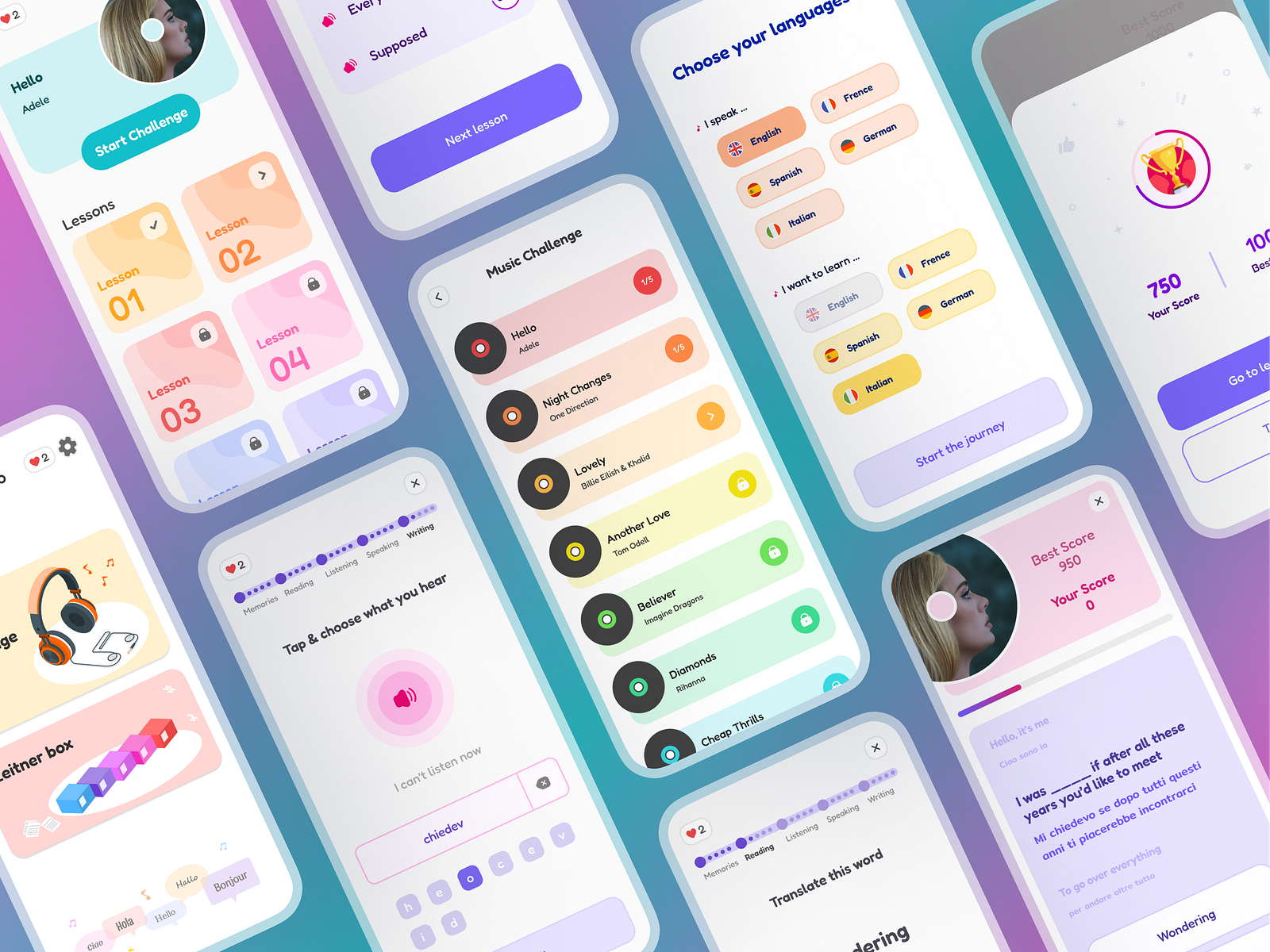 UI Design - Learningo - Learning language by Fateme Mehdizade (Anis) on ...