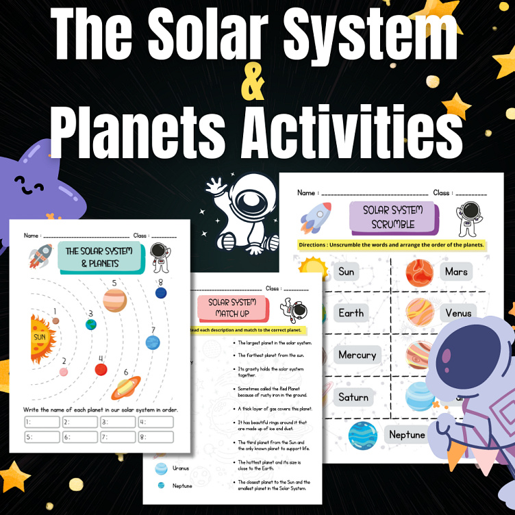 The Solar System and Planets Activities for kids by Sourcedigi on Dribbble