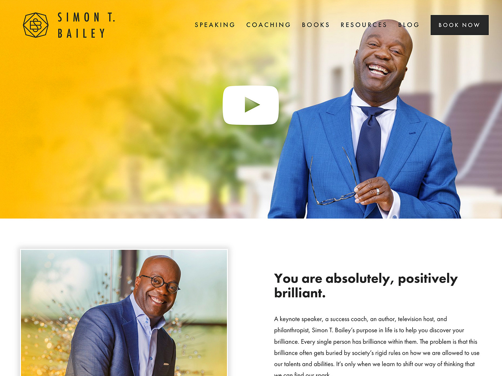 Motivational Speaker Website by Alarie Design on Dribbble