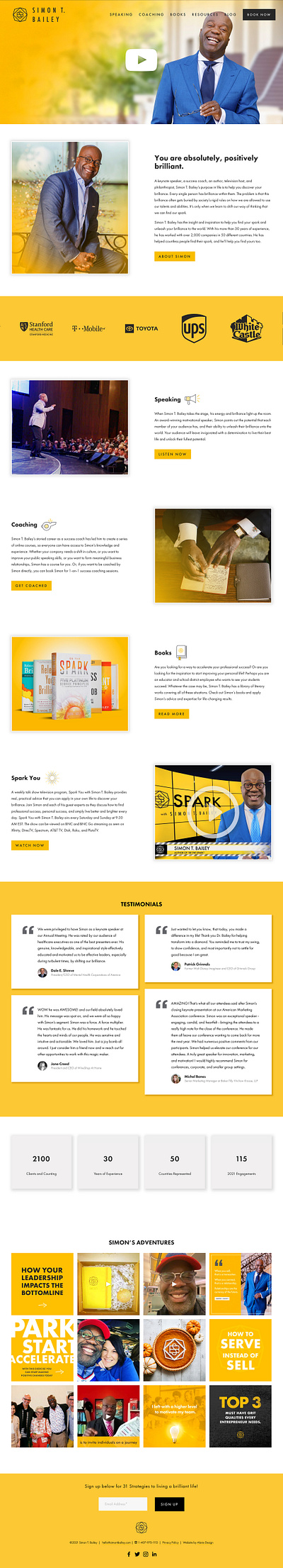 Motivational Speaker Website agency branding design graphic design ui