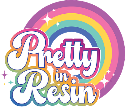 Pretty in Resin app branding design graphic design illustration logo typography ui ux vector