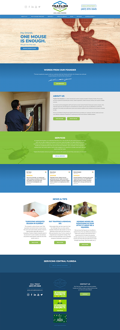 Pest Control Website agency alarie design branding design graphic design ui