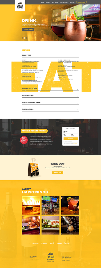 Restaurant Website agency alarie design branding design graphic design ui