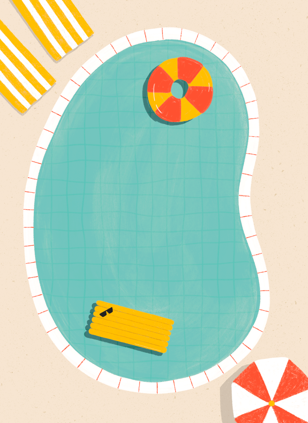 Cool Pool animation design gif graphic design illustration marketing pool summer