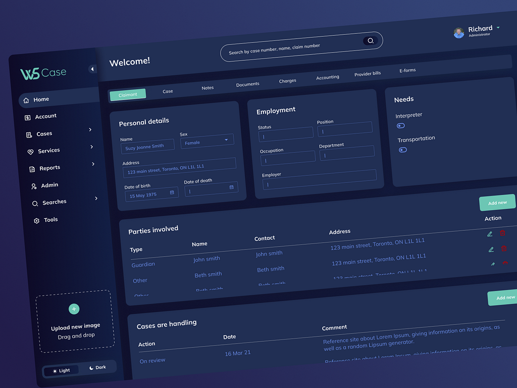 Law Firm Dashboard By Akanda Hasan 👋 On Dribbble