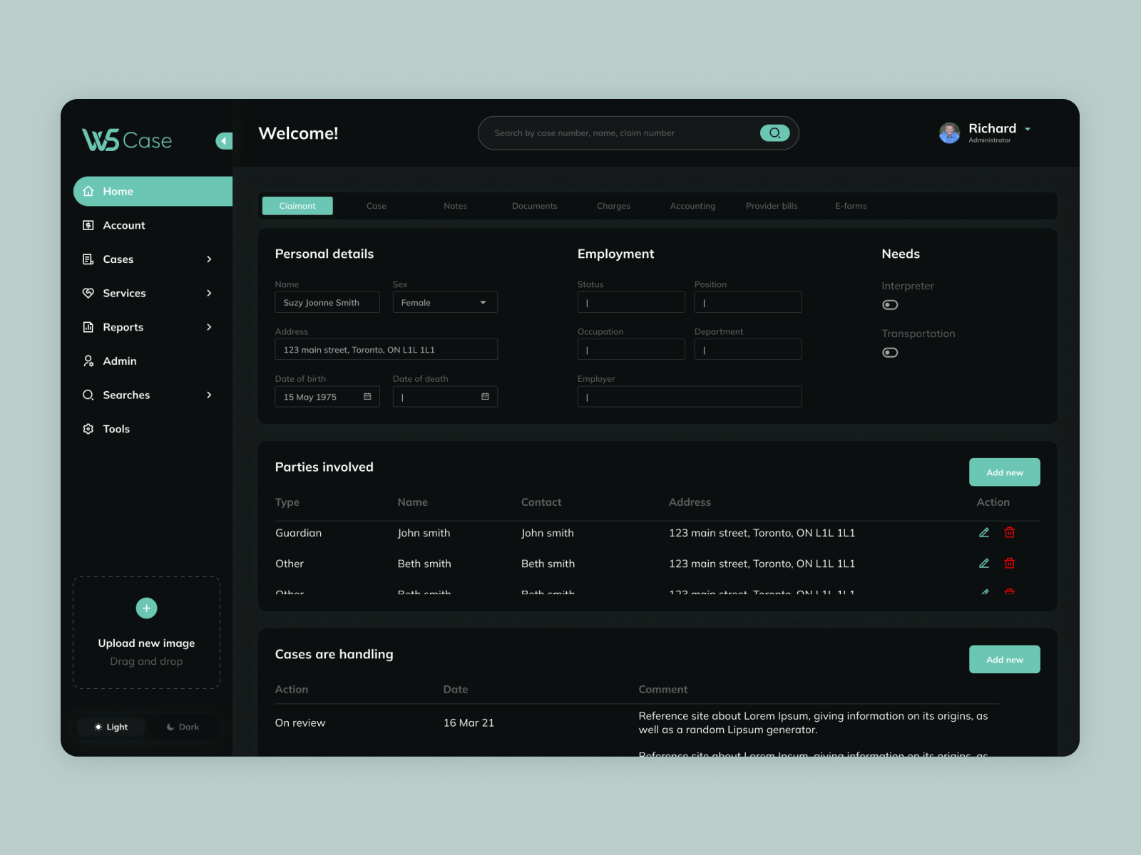 Law Firm Dashboard by Akanda Hasan 👋 on Dribbble